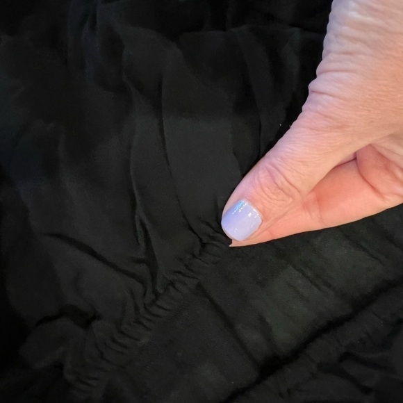 Yfb YOUNG FABULOUS & BROKE Black strapless wide leg cropped jumpsuit size MED - Picture 5 of 12